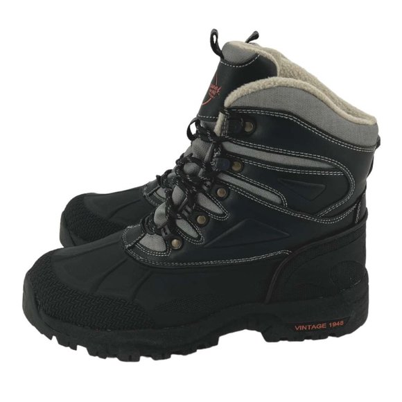 Weatherproof | Men's Clint Winter Hiking Boots | Black | Size 9 - Picture 4 of 6